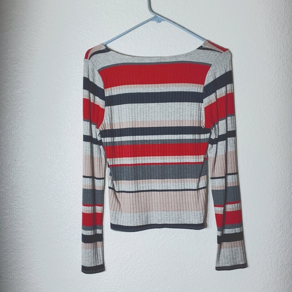 Timing Ladies Large Multi Color Long Sleeve Scoop Neck Shirt - Picture 2 of 2